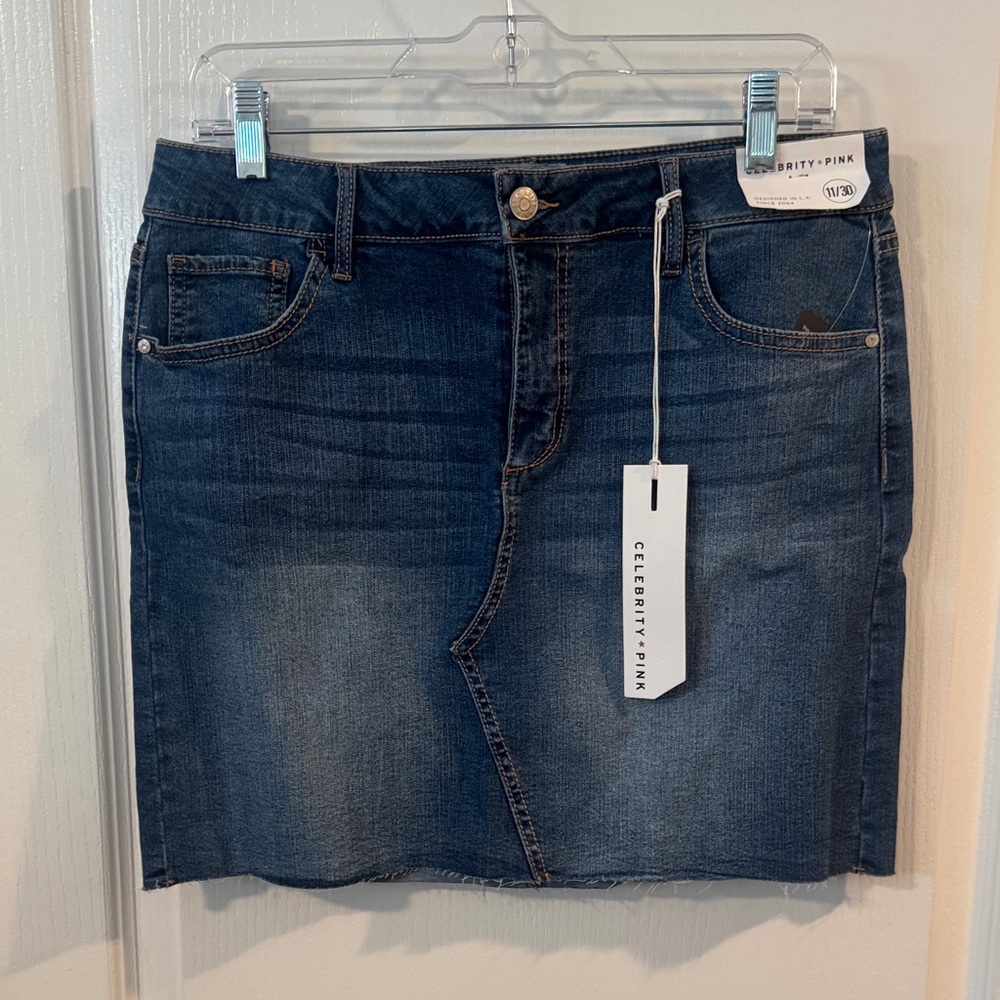 Celebrity Pink Dark Blue Denim Skirt
